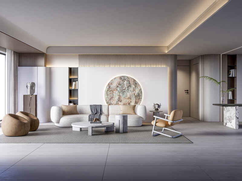 Living room interior scene 23 3D Model .c4d .max .obj .3ds .fbx .stl .blend 