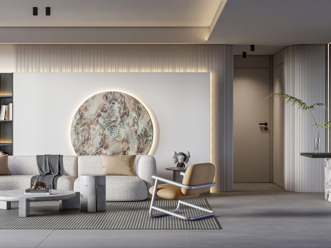 Living room interior scene 23 3D Model