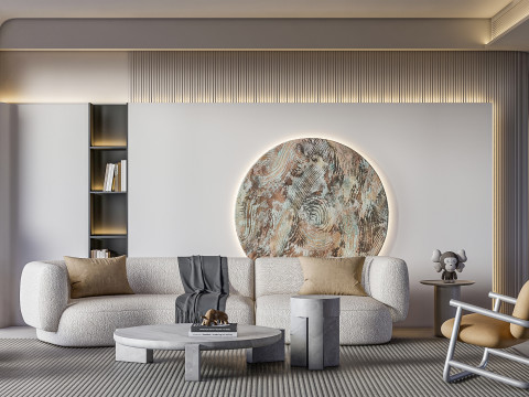 Living room interior scene 23 3D Model