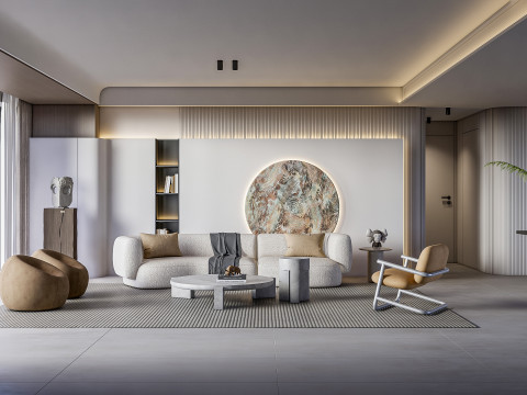 Living room interior scene 23 3D Model