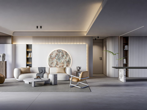 Living room interior scene 23 3D Model
