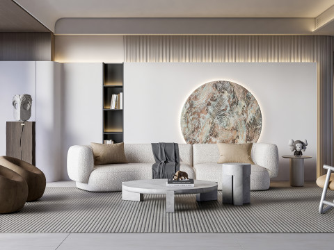 Living room interior scene 23 3D Model