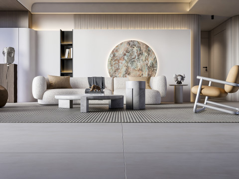 Living room interior scene 23 3D Model