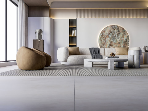 Living room interior scene 23 3D Model