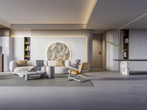 Living room interior scene 23 3D Model