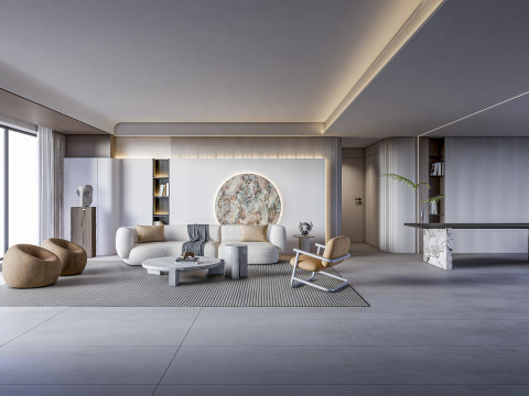 Living room interior scene 23 3D Model