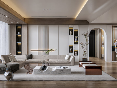 Living room interior scene 24 Model 3D