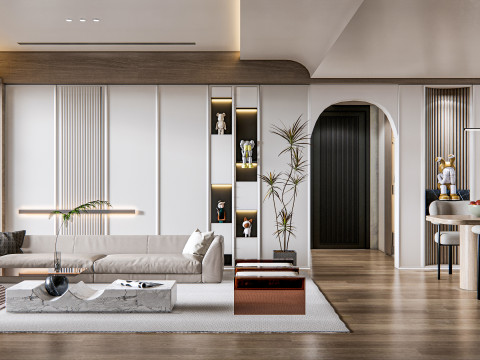 Living room interior scene 24 Model 3D