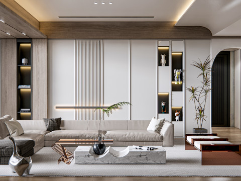 Living room interior scene 24 Model 3D