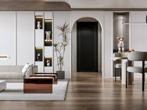 Living room interior scene 24 Model 3D