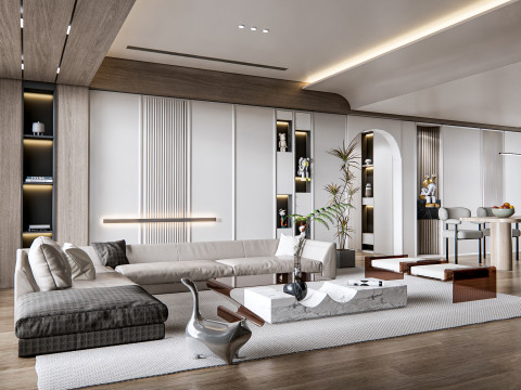 Living room interior scene 24 Model 3D