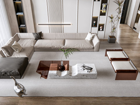 Living room interior scene 24 Model 3D
