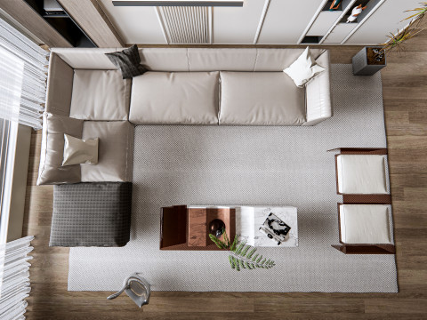 Living room interior scene 24 Model 3D