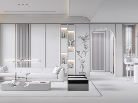 Living room interior scene 24 Model 3D