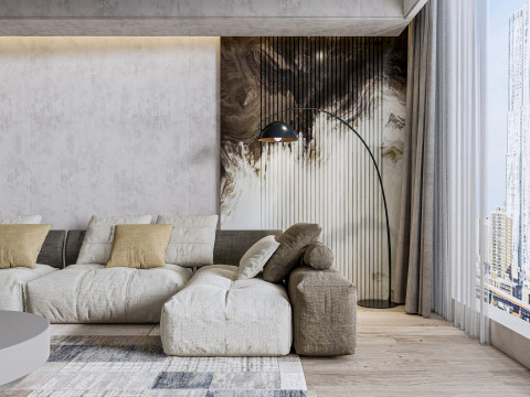Living room interior scene 25 Modelo 3D