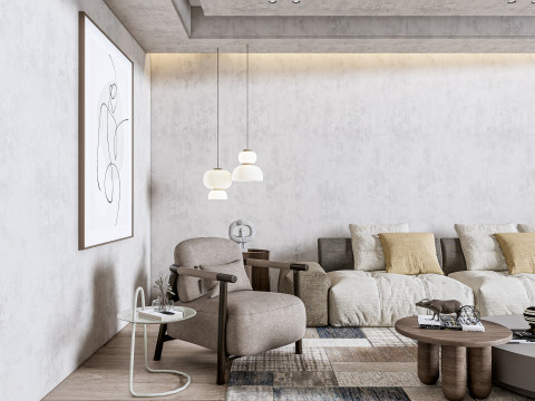 Living room interior scene 25 Modelo 3D
