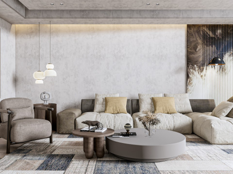 Living room interior scene 25 Modelo 3D