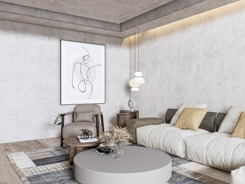 Living room interior scene 25 Modelo 3D