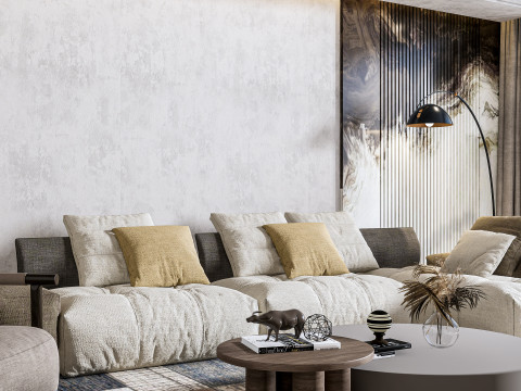 Living room interior scene 25 Modelo 3D