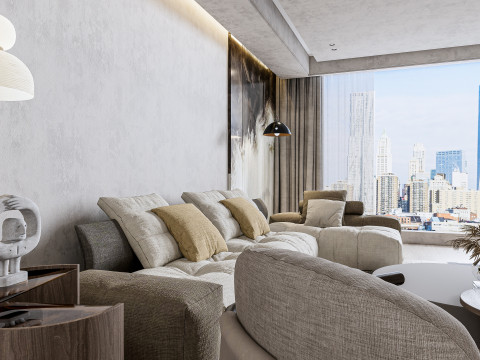 Living room interior scene 25 Modelo 3D