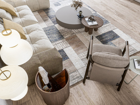 Living room interior scene 25 Modelo 3D