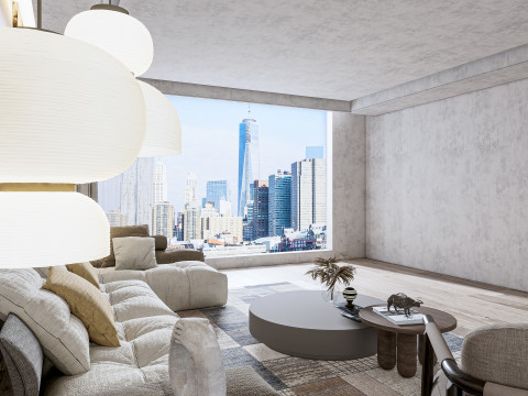 Living room interior scene 25 Modelo 3D
