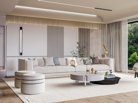 Living room interior scene 26 Modèle 3D