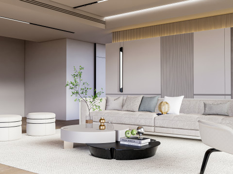 Living room interior scene 26 Modèle 3D