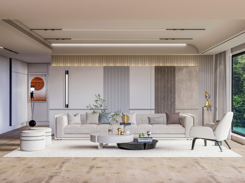 Living room interior scene 26 Modèle 3D