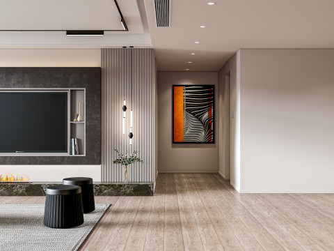 Living room interior scene 27 3D Model