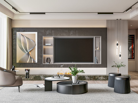 Living room interior scene 27 3D Model