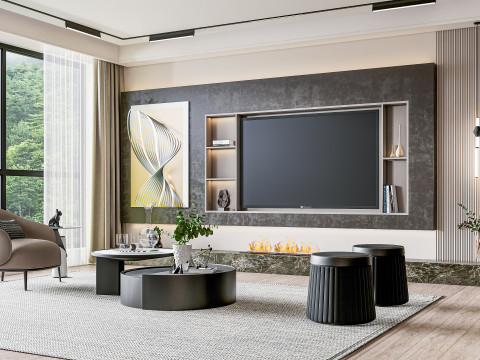 Living room interior scene 27 3D Model