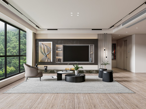 Living room interior scene 27 3D Model
