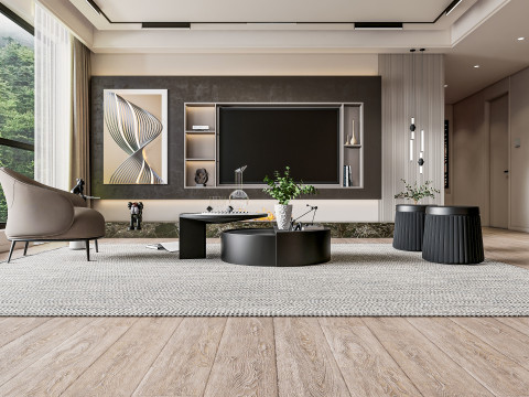 Living room interior scene 27 3D Model