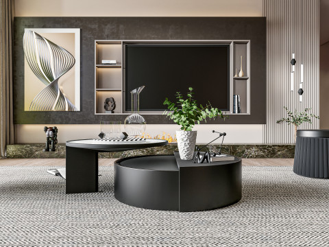 Living room interior scene 27 3D Model