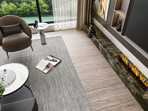 Living room interior scene 27 3D Model