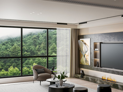 Living room interior scene 27 3D Model