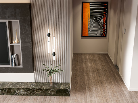 Living room interior scene 27 3D Model