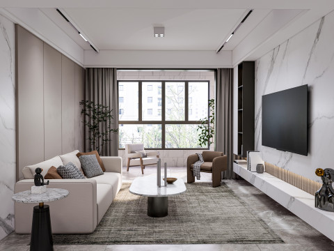 Living room interior scene 28 3D 모델