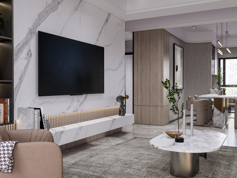 Living room interior scene 28 3D 모델