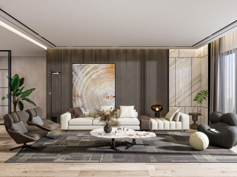 Living room interior scene 29 Modelo 3D