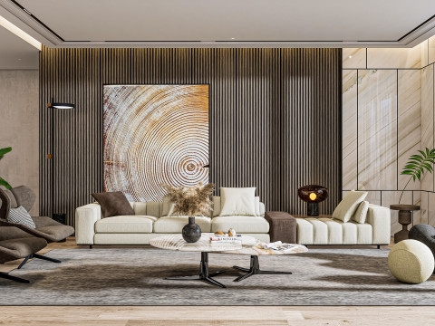 Living room interior scene 29 3Dモデル