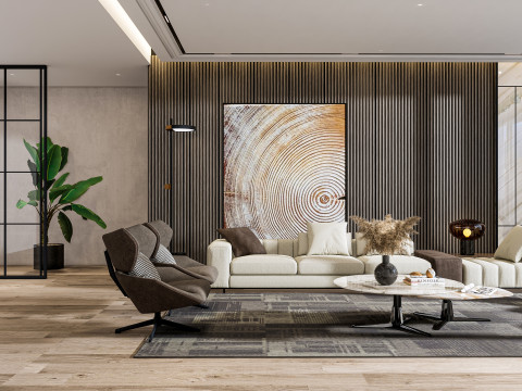 Living room interior scene 29 3Dモデル