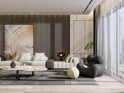 Living room interior scene 29 3Dモデル