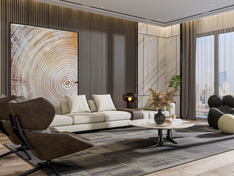 Living room interior scene 29 3Dモデル