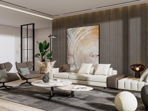 Living room interior scene 29 3Dモデル
