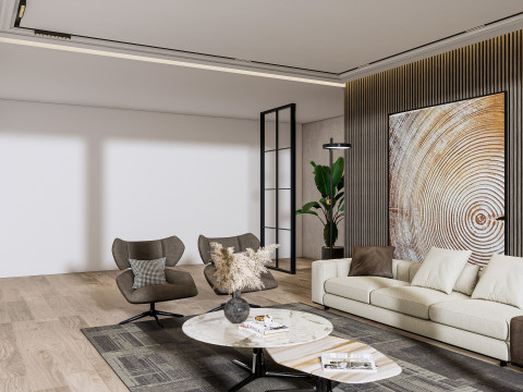 Living room interior scene 29 3Dモデル