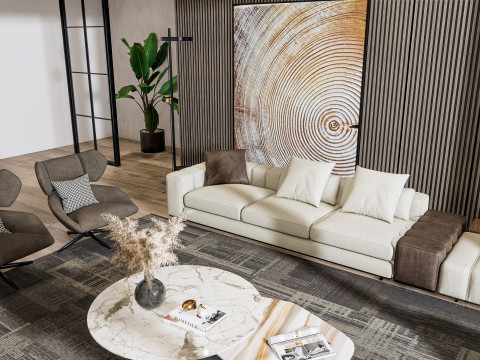 Living room interior scene 29 3Dモデル