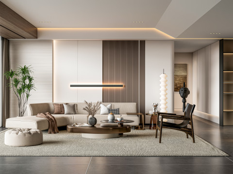 Living room interior scene 30 3Dモデル