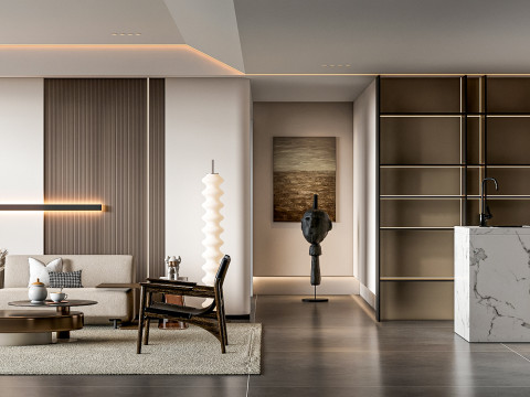 Living room interior scene 30 Modelo 3D